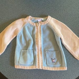 Janie & Jack Boys 6-12 mos zip up sweater white label